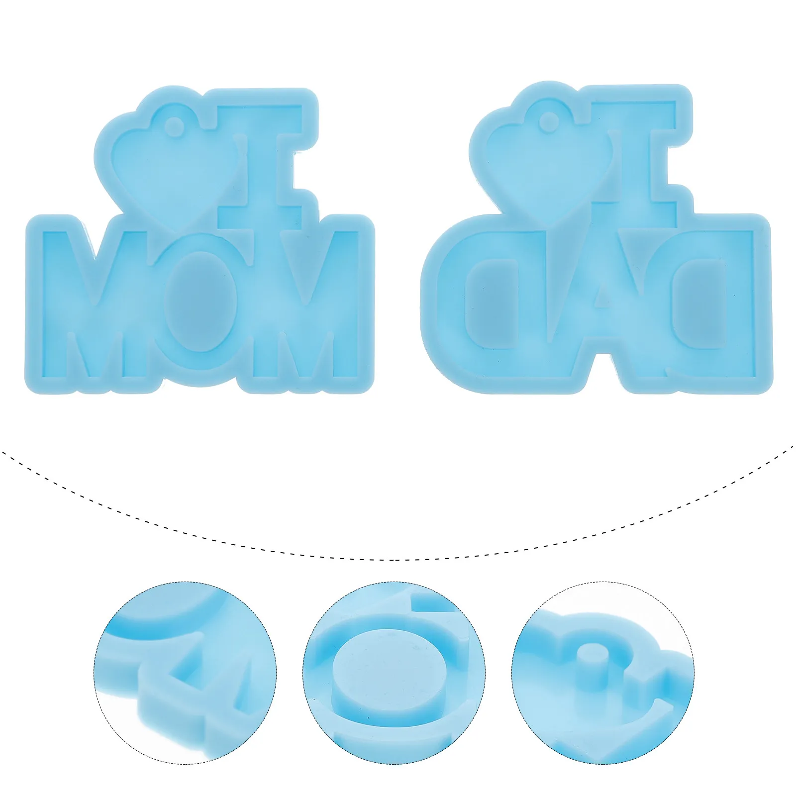 2Pcs Silicone Keychain Mold for Resin Epoxy DIY Craft Charm Making Ideal Father's Day Mother's Day Gift Resin Pendant Mold
2Pcs Silicone Keychain Mold for Resin Epoxy DIY Craft Charm Making Ideal Father's Day Mother's Day Gift Resin Pendant Mold