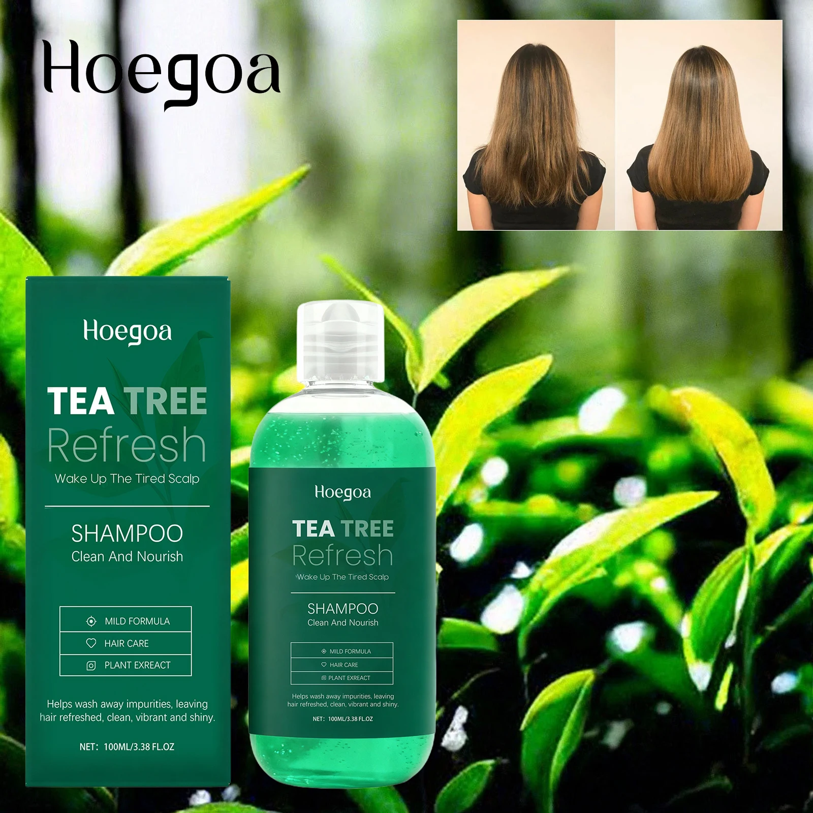 Tea Tree Shampoo Oil Control Cleaning Hair Nourishing Refresh Scalp Strengthen Hair Roots Reduce Dryness Anti Frizz Hair Care
Tea Tree Shampoo Oil Control Cleaning Hair Nourishing Refresh Scalp Strengthen Hair Roots Reduce Dryness Anti Frizz Hair Care