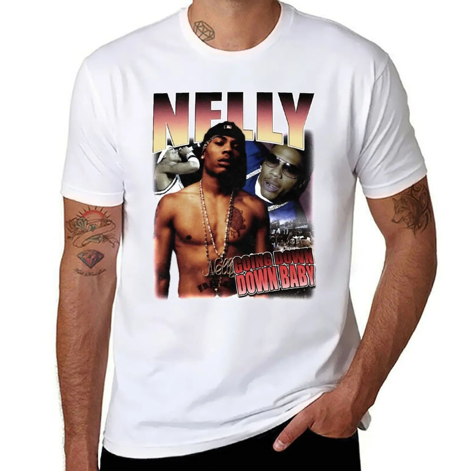 90s Vintage Hip Hop Nelly Going Down Down Baby T-Shirt cotton t shirts man 100% t shirt custom print T-Shirt
90s Vintage Hip Hop Nelly Going Down Down Baby T-Shirt cotton t shirts man 100% t shirt custom print T-Shirt