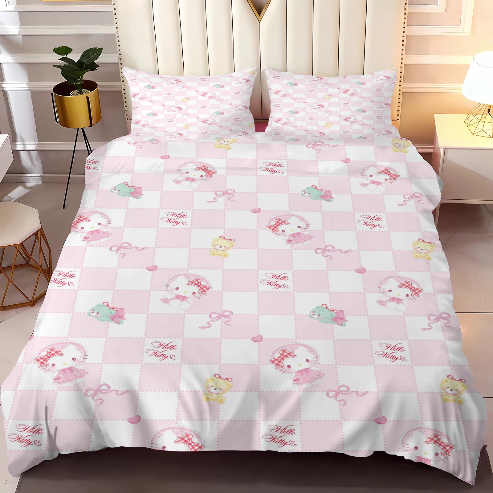 Cartoon Duvet Cover Hello Kitty Quilt Home Pillowcase Set Adult Bedroom Children Comforter Bedding
Cartoon Duvet Cover Hello Kitty Quilt Home Pillowcase Set Adult Bedroom Children Comforter Bedding