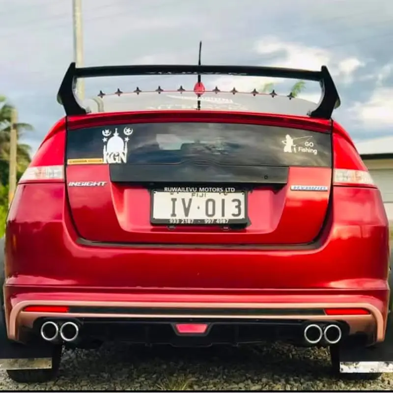 For Honda Insight Hatchback Rear Diffuser Bumper Lips Splitter Spoiler Exhaust Tailpipe Body Kit Accessories
