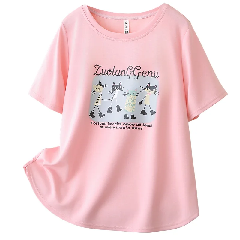 2026 Summer Plus Size Cartoon Print T-Shirt Air Cotton Crew Neck Slim Casual Tops For Curvy Women 989
2026 Summer Plus Size Cartoon Print T-Shirt Air Cotton Crew Neck Slim Casual Tops For Curvy Women 989