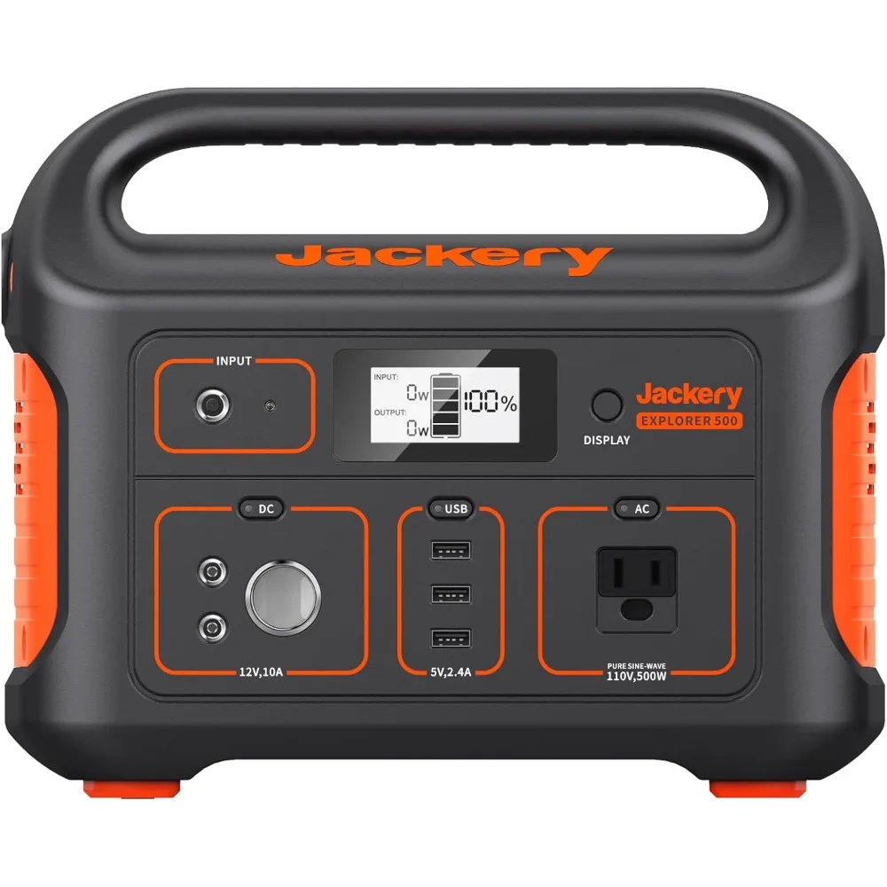 Портативная электростанция Jackery Explorer 500, 518Wh, уличный солнечный генератор, мобильный литиевый аккумулятор с розеткой переменного тока 110 В/500 Вт
Портативная электростанция Jackery Explorer 500, 518Wh, уличный солнечный генератор, мобильный литиевый аккумулятор с розеткой переменного тока 110 В/500 Вт