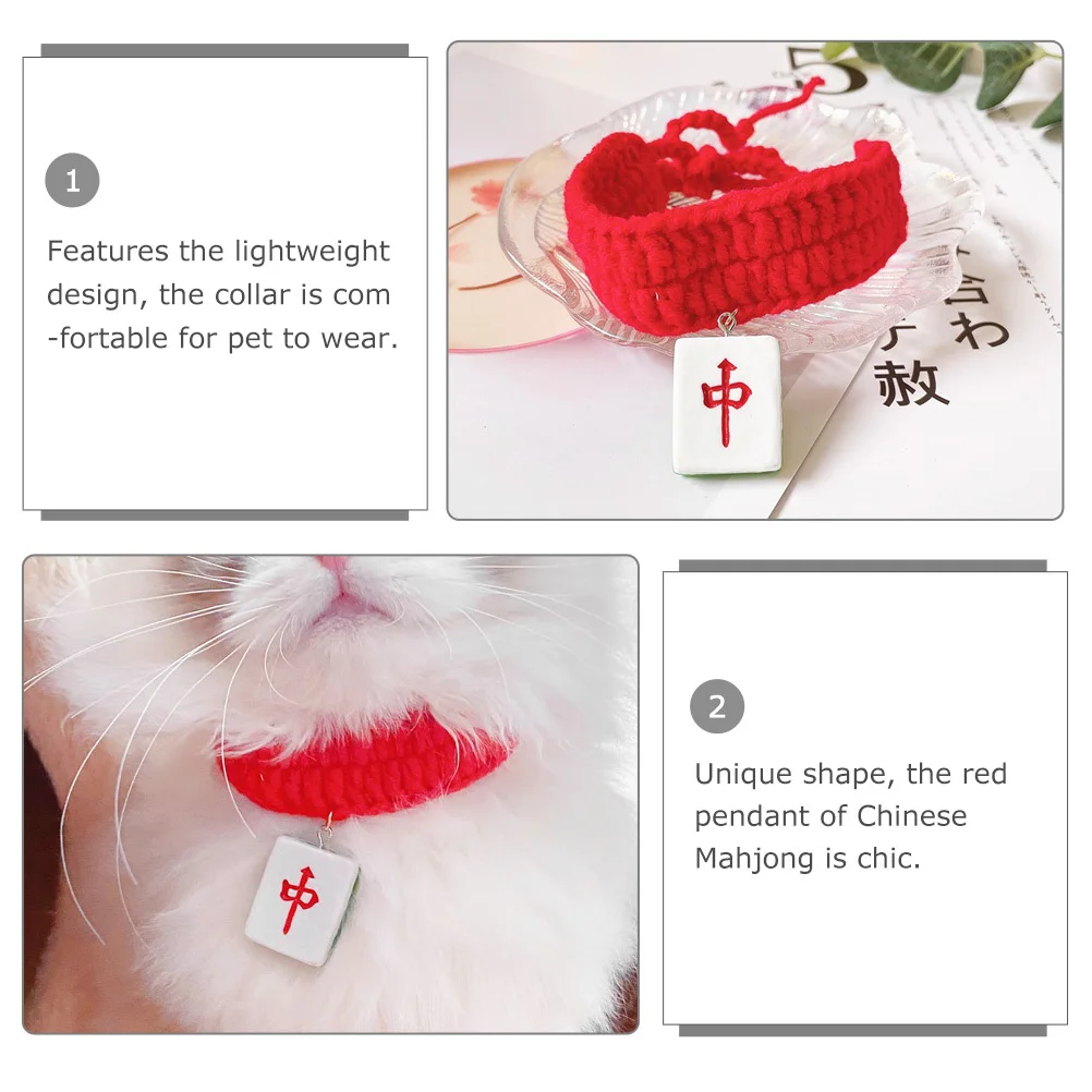 Pet Collar Knitting Cat Scarf Chinese Style Kitten Neckwear Durable Lightweight Comfortable for Small Pets Fashionable 
Pet Collar Knitting Cat Scarf Chinese Style Kitten Neckwear Durable Lightweight Comfortable for Small Pets Fashionable