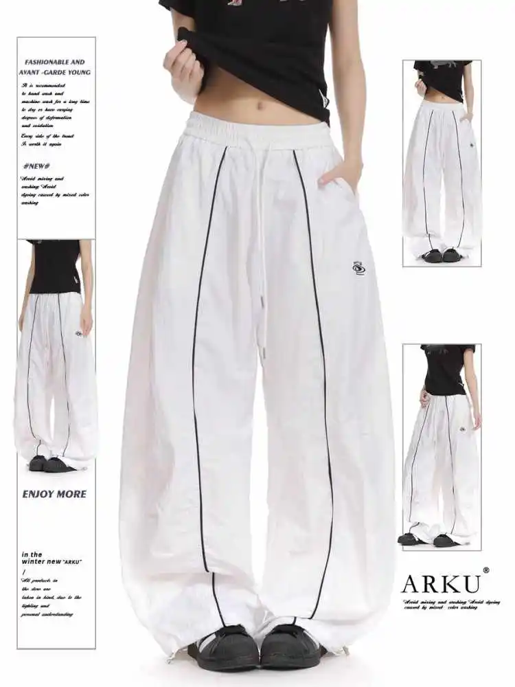 Женские белые мешковатые брюки-карго с парашютом Y2k, спортивные штаны большого размера в стиле Харадзюку, японский стиль 2000-х, винтажные брюки 90-х годов с изогнутым ножом
Женские белые мешковатые брюки-карго с парашютом Y2k, спортивные штаны большого размера в стиле Харадзюку, японский стиль 2000-х, винтажные брюки 90-х годов с изогнутым ножом