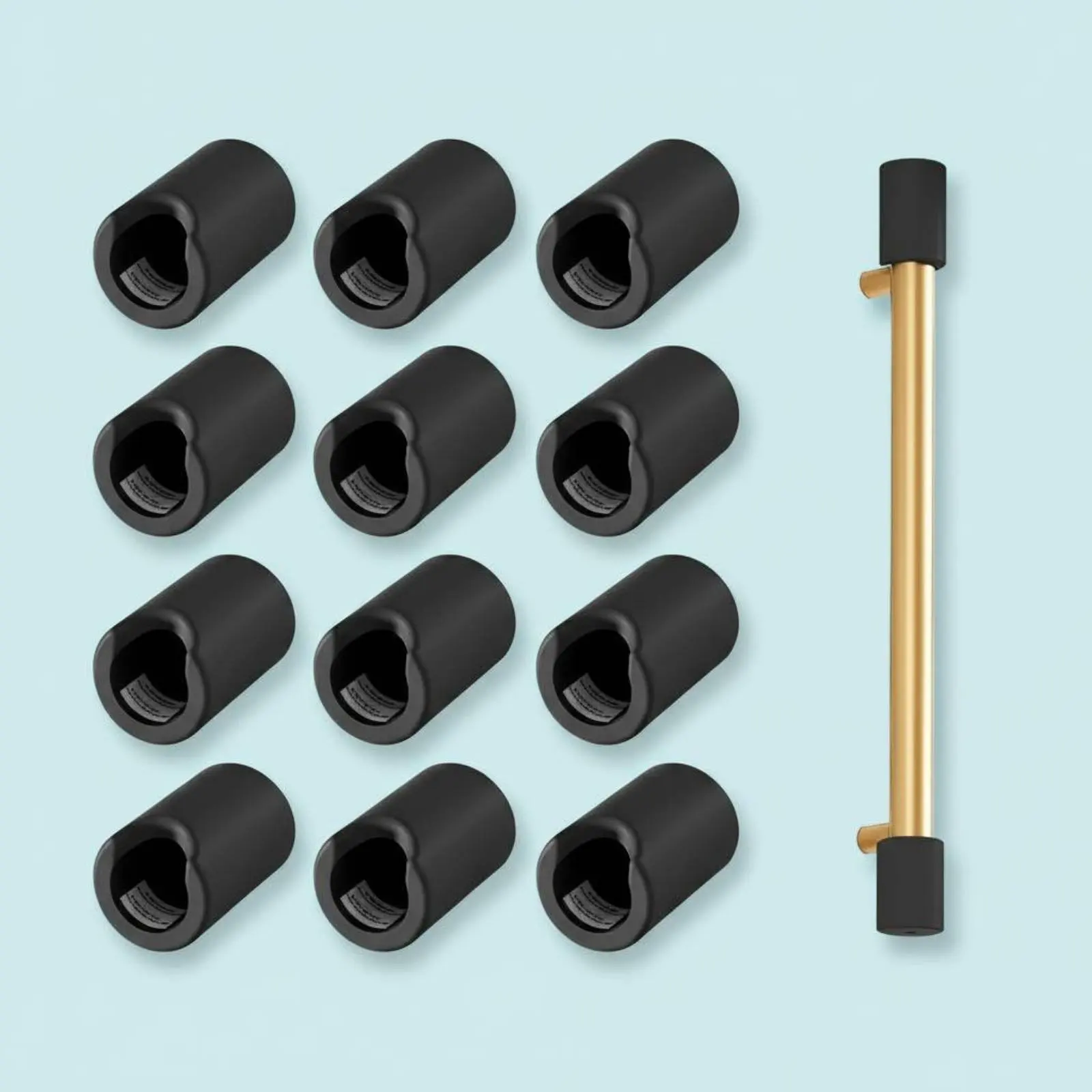 12 Pieces Cabinet Handle Bumper Guard Flexible Design Anti-Collision Handle Sleeve Drawer Pull End Cap for Young Children
12 Pieces Cabinet Handle Bumper Guard Flexible Design Anti-Collision Handle Sleeve Drawer Pull End Cap for Young Children