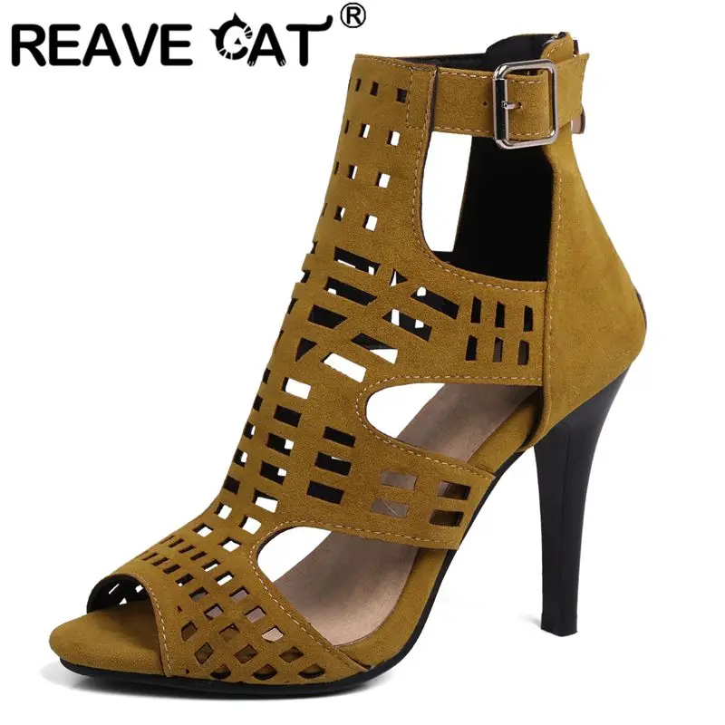 REAVE CAT 2025 Сексуальные модные женские сандалии с открытым носком на тонком каблуке 10 см на молнии с пряжкой из флока, замша, большой размер 44 45 46 Dating Bota
REAVE CAT 2025 Сексуальные модные женские сандалии с открытым носком на тонком каблуке 10 см на молнии с пряжкой из флока, замша, большой размер 44 45 46 Dating Bota