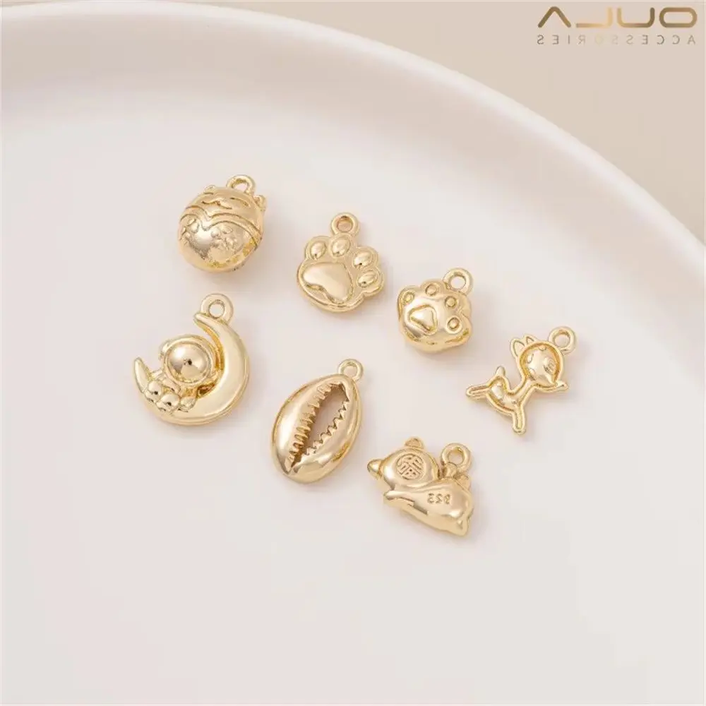 1pcs 14K Genuine Gold Cat Paw, Maneki Neko, Sunflower Seed, Deer, Astronaut, Moon Pendant, Diy Bracelet, Jewelry and Pendant
1pcs 14K Genuine Gold Cat Paw, Maneki Neko, Sunflower Seed, Deer, Astronaut, Moon Pendant, Diy Bracelet, Jewelry and Pendant