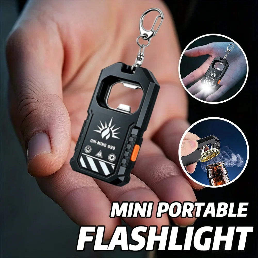 LED Keychain Flashlight USB Rechargeable Mini Torch 3 Lighting Modes Work Light with Bottle Opener for Camping Hiking Emergency
LED Keychain Flashlight USB Rechargeable Mini Torch 3 Lighting Modes Work Light with Bottle Opener for Camping Hiking Emergency