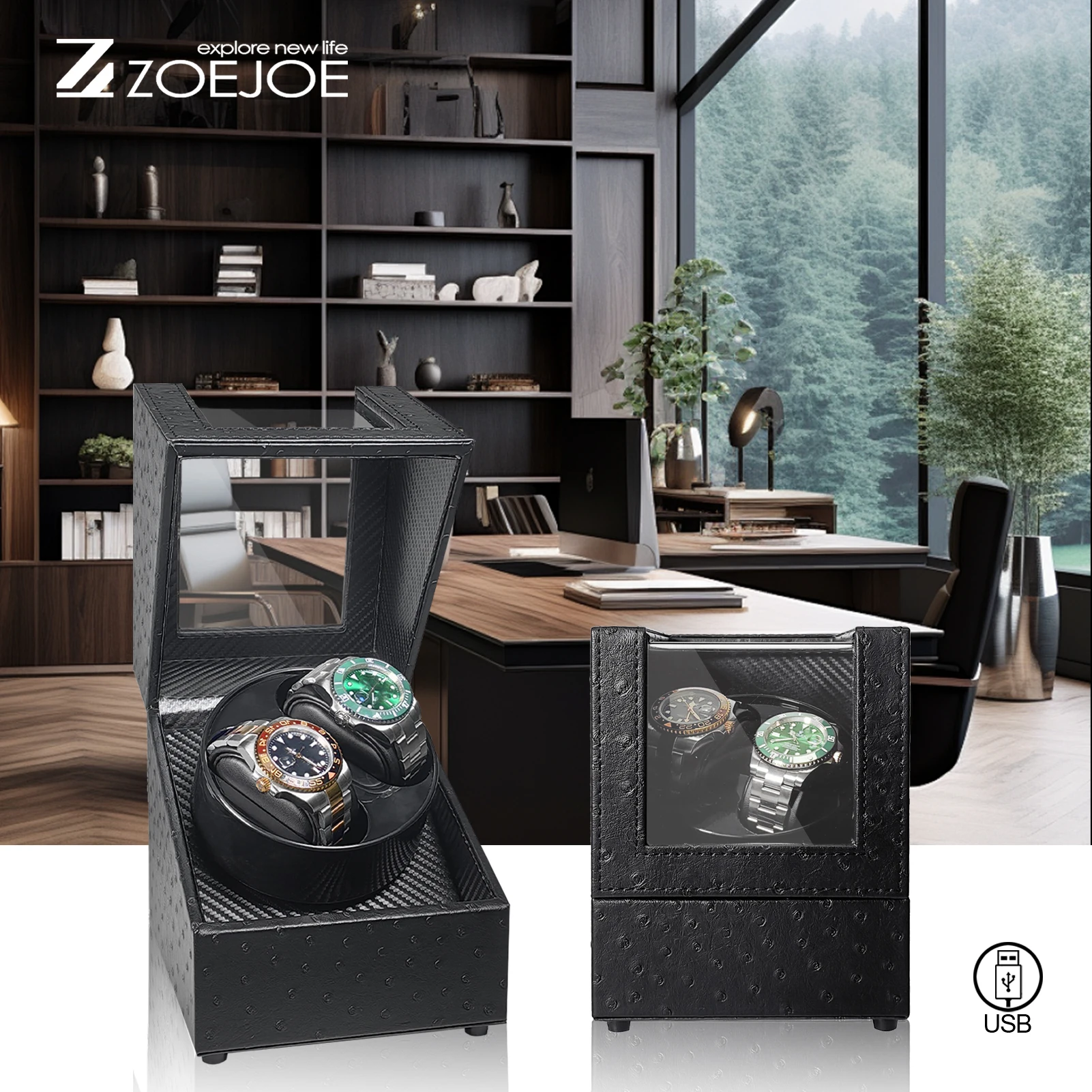 ZOEJOE Automatic Watch Winder 2 Slots USB Cable Power Watch Winders Best Gift For Men Women 3 Modes Sliently Operation Watch Box
ZOEJOE Automatic Watch Winder 2 Slots USB Cable Power Watch Winders Best Gift For Men Women 3 Modes Sliently Operation Watch Box