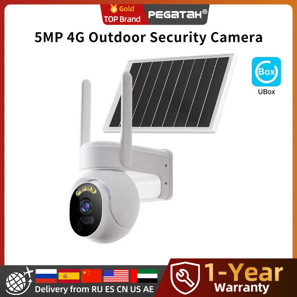 PEGATAH 5MP 4G SIM Solar Cam Outdoor Wifi Wireless Battery Surveillance Cam PIR Human Detection Waterproof CCTV Security Cam
PEGATAH 5MP 4G SIM Solar Cam Outdoor Wifi Wireless Battery Surveillance Cam PIR Human Detection Waterproof CCTV Security Cam