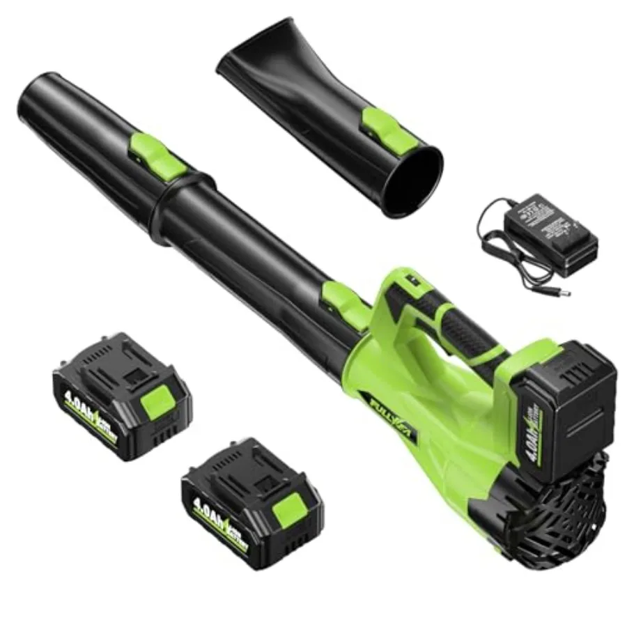 Leaf Blower Cordless 500CFM/150MPH Cordless Leaf Blower with 2 x 4.0Ah Batteries and 3 Tubes 6 Speed Modes Electric Leaf Blower
Leaf Blower Cordless 500CFM/150MPH Cordless Leaf Blower with 2 x 4.0Ah Batteries and 3 Tubes 6 Speed Modes Electric Leaf Blower