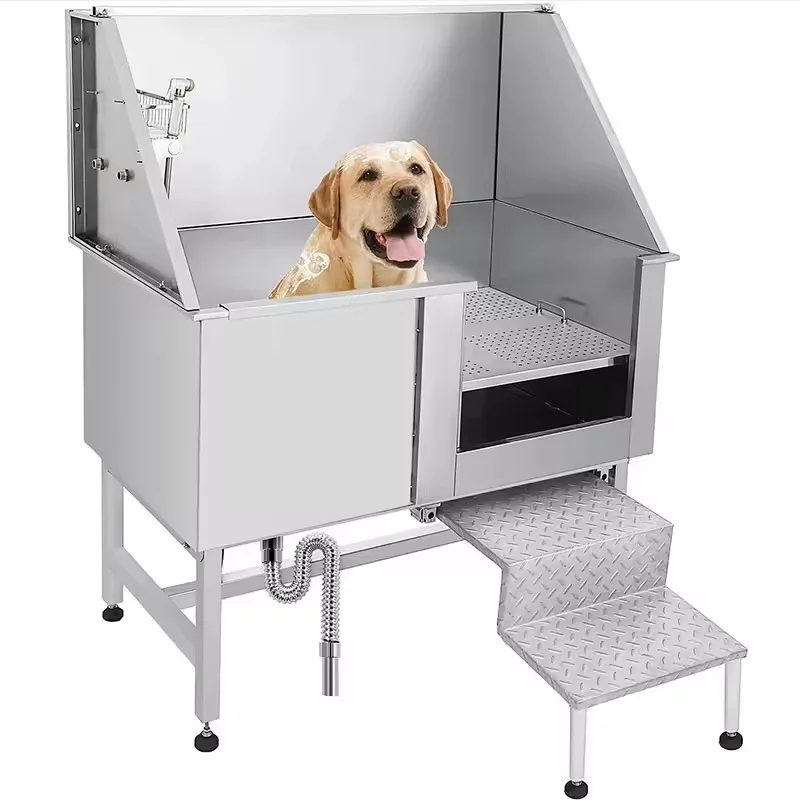 Stainless Steel Dog Grooming Bath Tub Large Size Multifunctional Pet Spa Shower Easy to Clean Durable Bathtub for Grooming
Stainless Steel Dog Grooming Bath Tub Large Size Multifunctional Pet Spa Shower Easy to Clean Durable Bathtub for Grooming