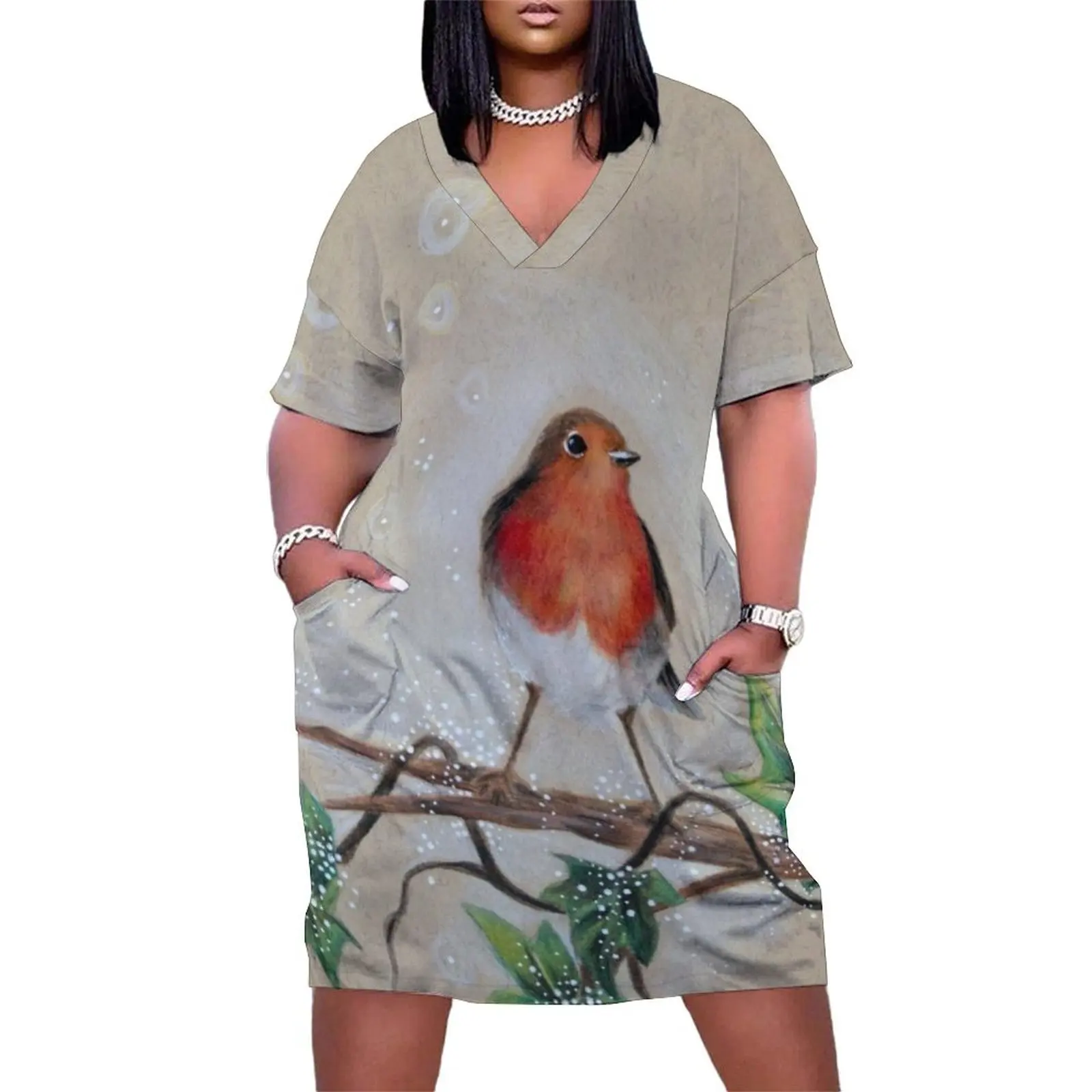 Robin Redbreast Loose Pocket Dress Female dress loose women's dress women summer
Robin Redbreast Loose Pocket Dress Female dress loose women's dress women summer