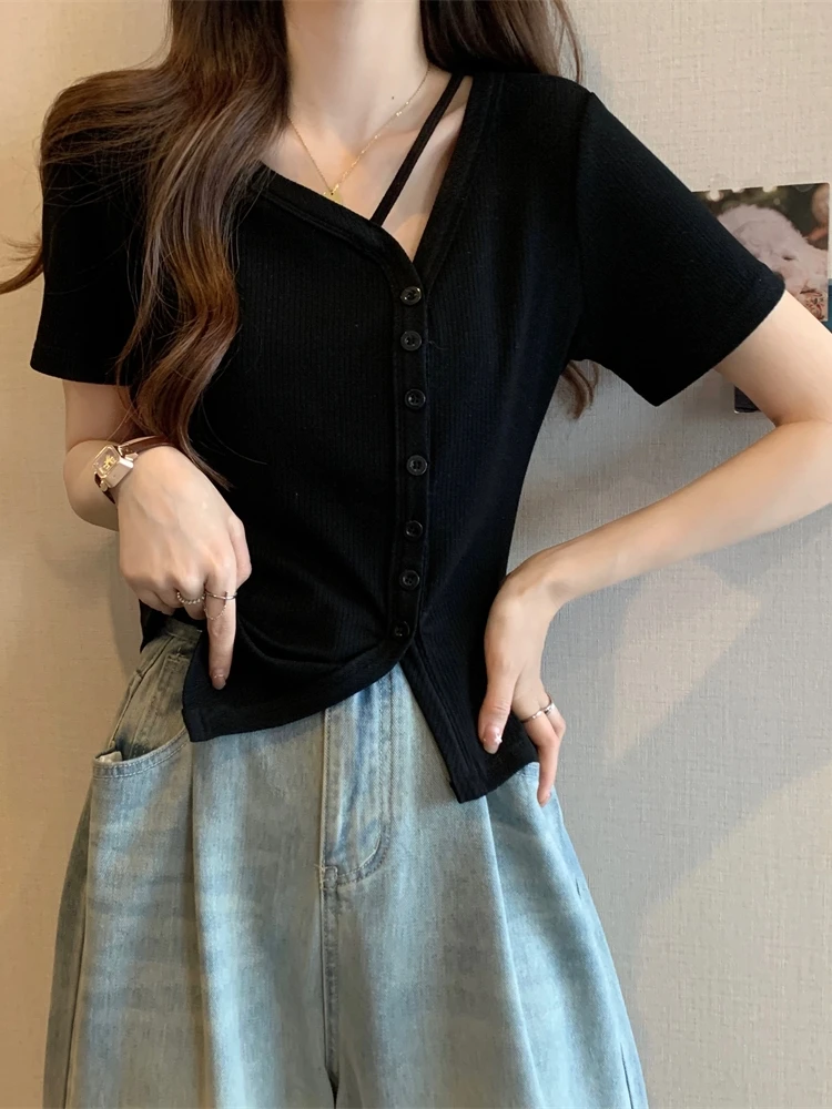 Irregular Short Sleeve T-Shirt Women's Summer New Style plus Size Base Shirt Slightly Plump MM Slimming Unique Chic Sweet And...
Irregular Short Sleeve T-Shirt Women's Summer New Style plus Size Base Shirt Slightly Plump MM Slimming Unique Chic Sweet And...