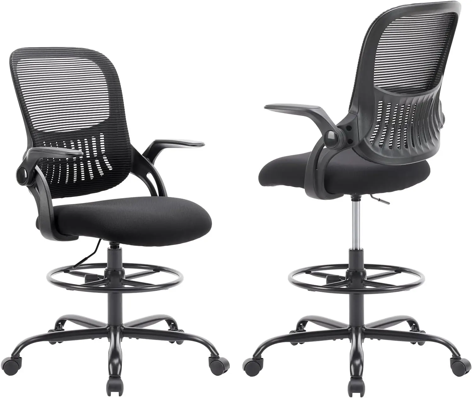 Drafting Chair Tall Office Chair For Standing Desk Counter Height Adjustable, Egronomic Lumbar Support With Flip Up Armrest,
Drafting Chair Tall Office Chair For Standing Desk Counter Height Adjustable, Egronomic Lumbar Support With Flip Up Armrest,