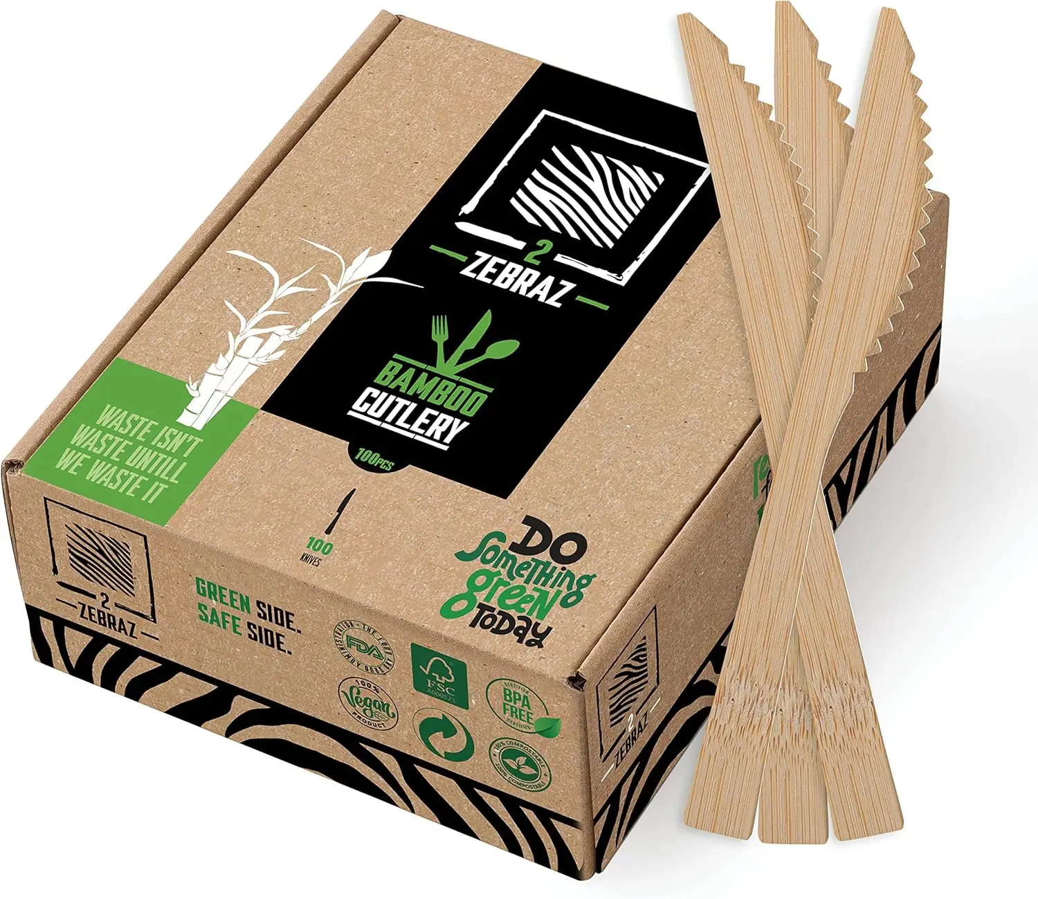 Bamboo Knives 100 Count Heavy Duty Serrated Disposable Utensils for Parties Catering Weddings BBQ Camping
Bamboo Knives 100 Count Heavy Duty Serrated Disposable Utensils for Parties Catering Weddings BBQ Camping