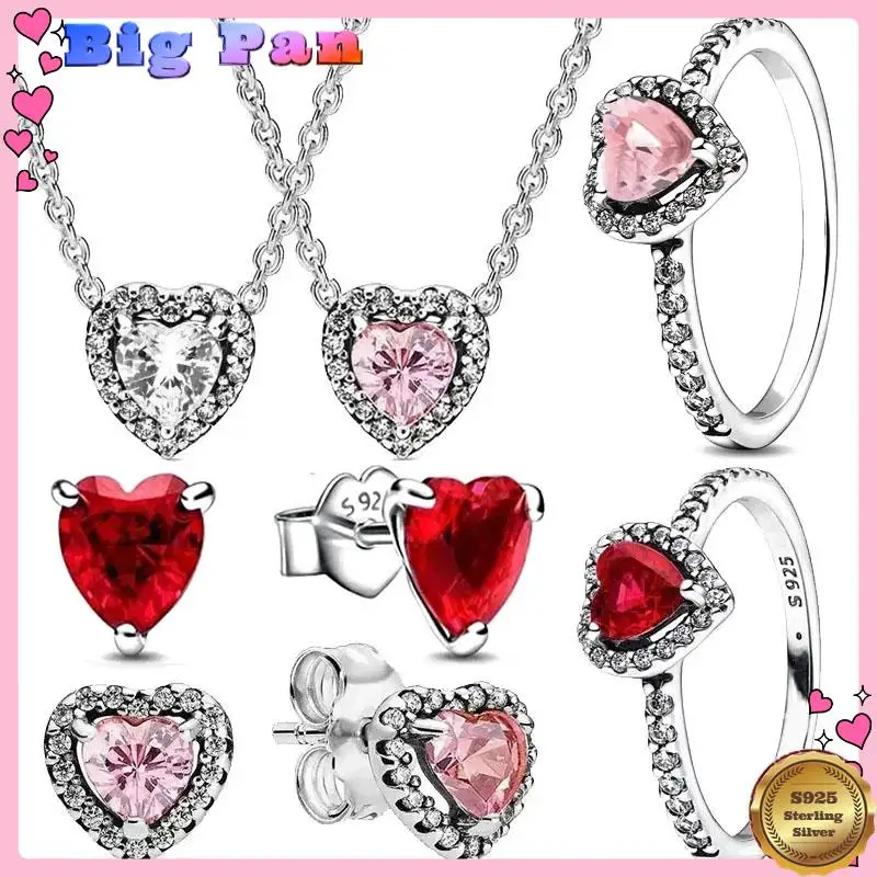Hot selling 925 sterling silver heart-shaped ring necklace earrings sparkling luxury heart series women's jewelry set gift 2025
Hot selling 925 sterling silver heart-shaped ring necklace earrings sparkling luxury heart series women's jewelry set gift 2025