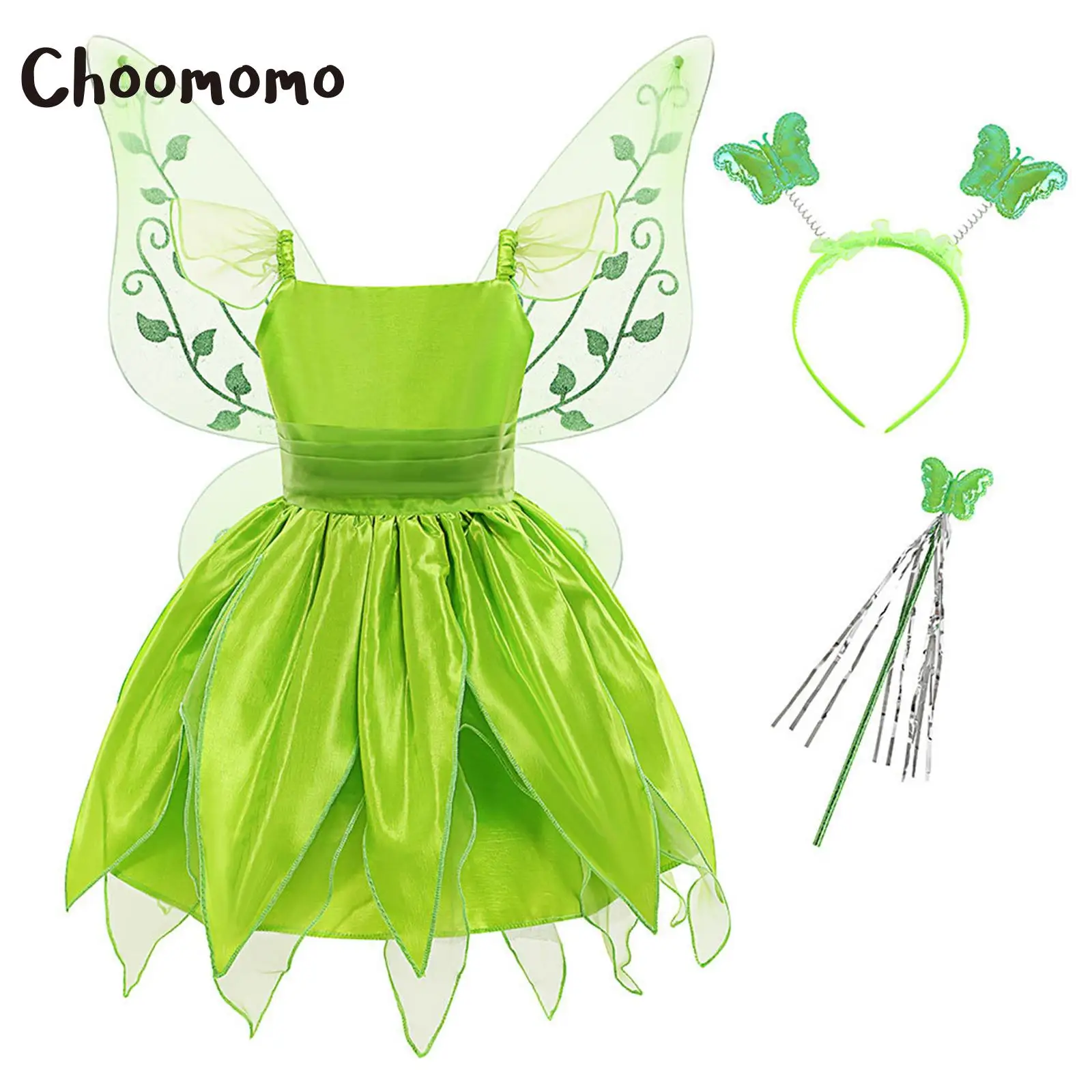 Girls Flower Fairy Dress Up Halloween Cosplay Fantastic Elf Costume Flutter Sleeve Irregular Princess Dress Hair Hoop Wand Wings
Girls Flower Fairy Dress Up Halloween Cosplay Fantastic Elf Costume Flutter Sleeve Irregular Princess Dress Hair Hoop Wand Wings