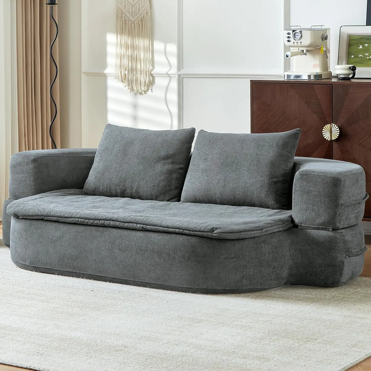Living Room Apartment Modern Convertible Sleeper Compressed Foam Sofa Bed
Living Room Apartment Modern Convertible Sleeper Compressed Foam Sofa Bed