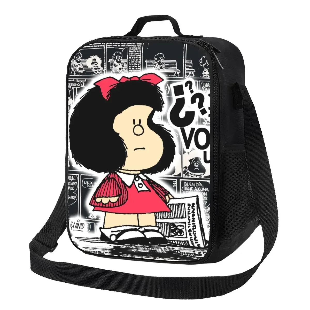 Custom Mafalda A Contestataria Insulated Lunch Bag for Women Quino Comic Manga Cooler Thermal Bento Box Kids School Children
Custom Mafalda A Contestataria Insulated Lunch Bag for Women Quino Comic Manga Cooler Thermal Bento Box Kids School Children