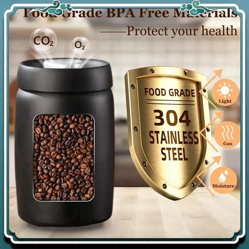 Premium Coffee Vacuum Jar Sealed Food Storage Container Press To Remove Excess Air To Keep Food Fresh For Coffee Beans
Premium Coffee Vacuum Jar Sealed Food Storage Container Press To Remove Excess Air To Keep Food Fresh For Coffee Beans