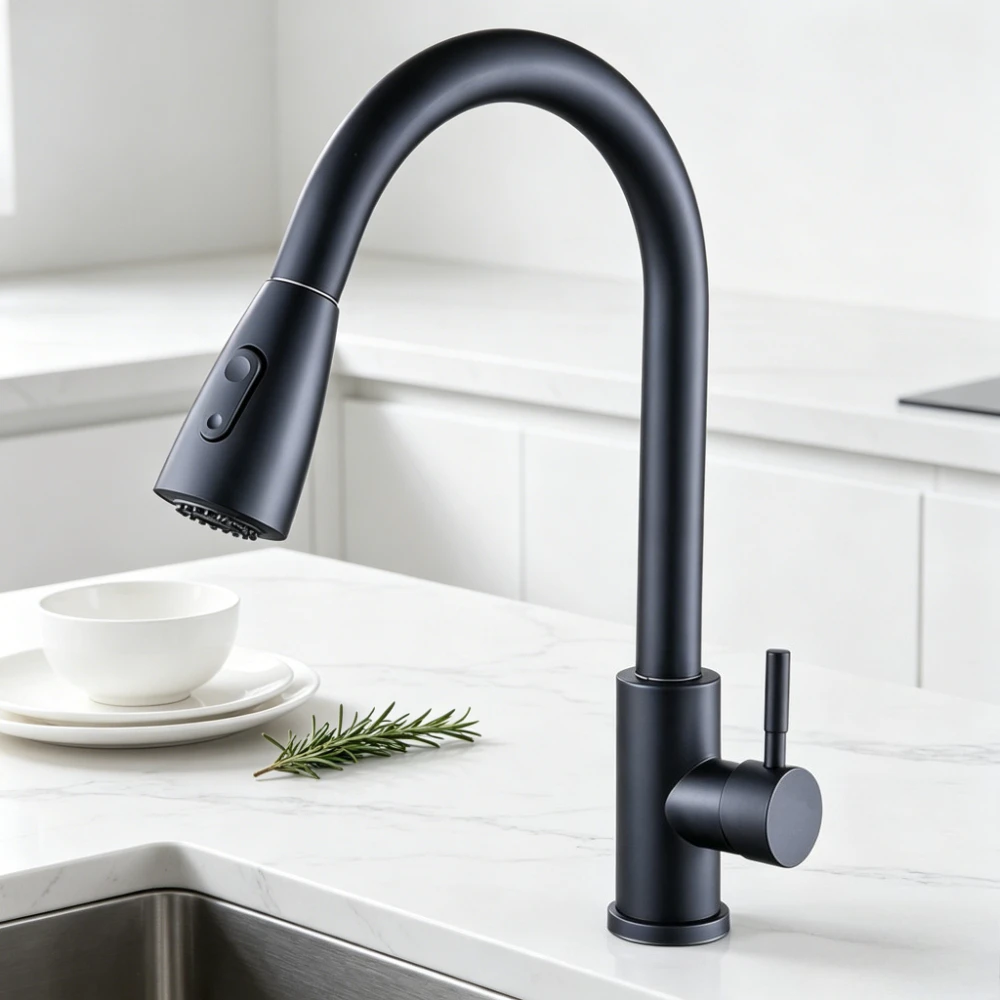 Retractable Spout Kitchen Tap Chrome Surface Treatment Dual Stream Design Sturdy Mixer Fixture for Home Kitchen Cleaning
Retractable Spout Kitchen Tap Chrome Surface Treatment Dual Stream Design Sturdy Mixer Fixture for Home Kitchen Cleaning