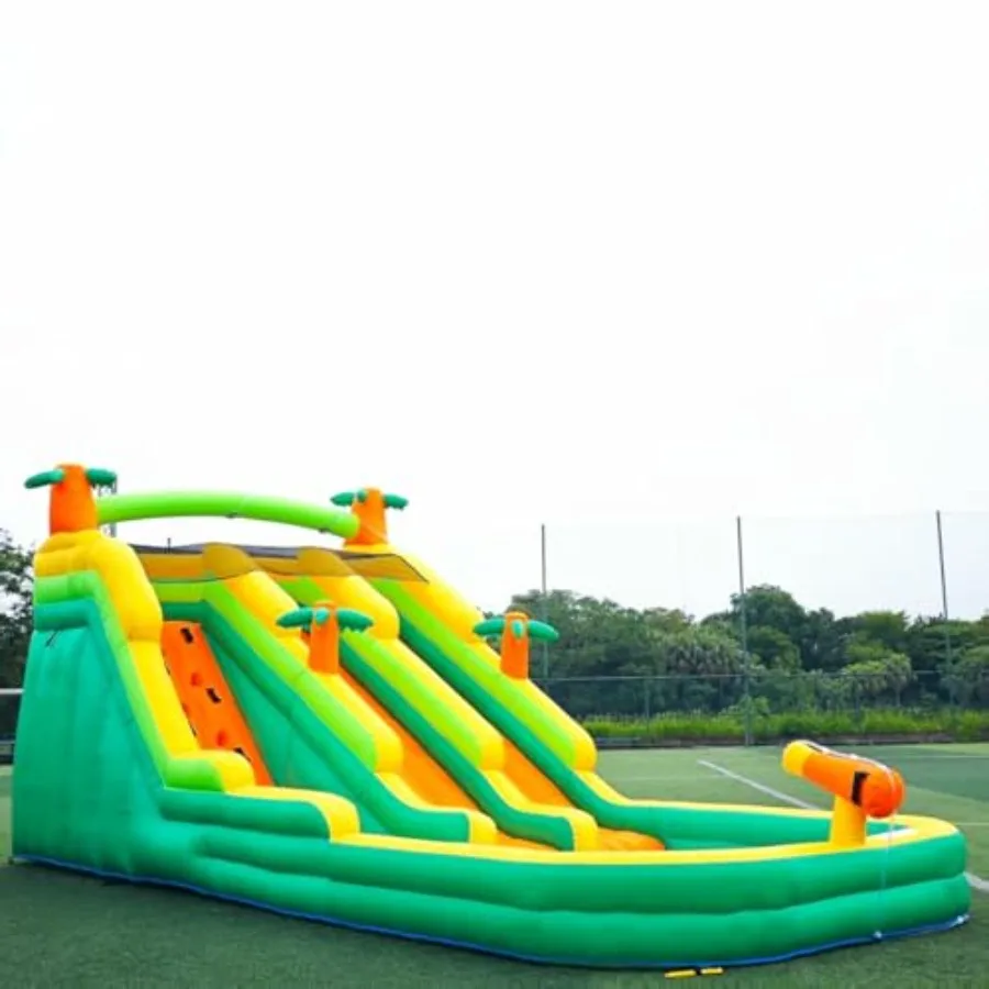 Outdoor rainforest-style inflatable water slide for kids and adults 20FT Oxford fabric blue-green color dual wet/dry use with b
Outdoor rainforest-style inflatable water slide for kids and adults 20FT Oxford fabric blue-green color dual wet/dry use with b
