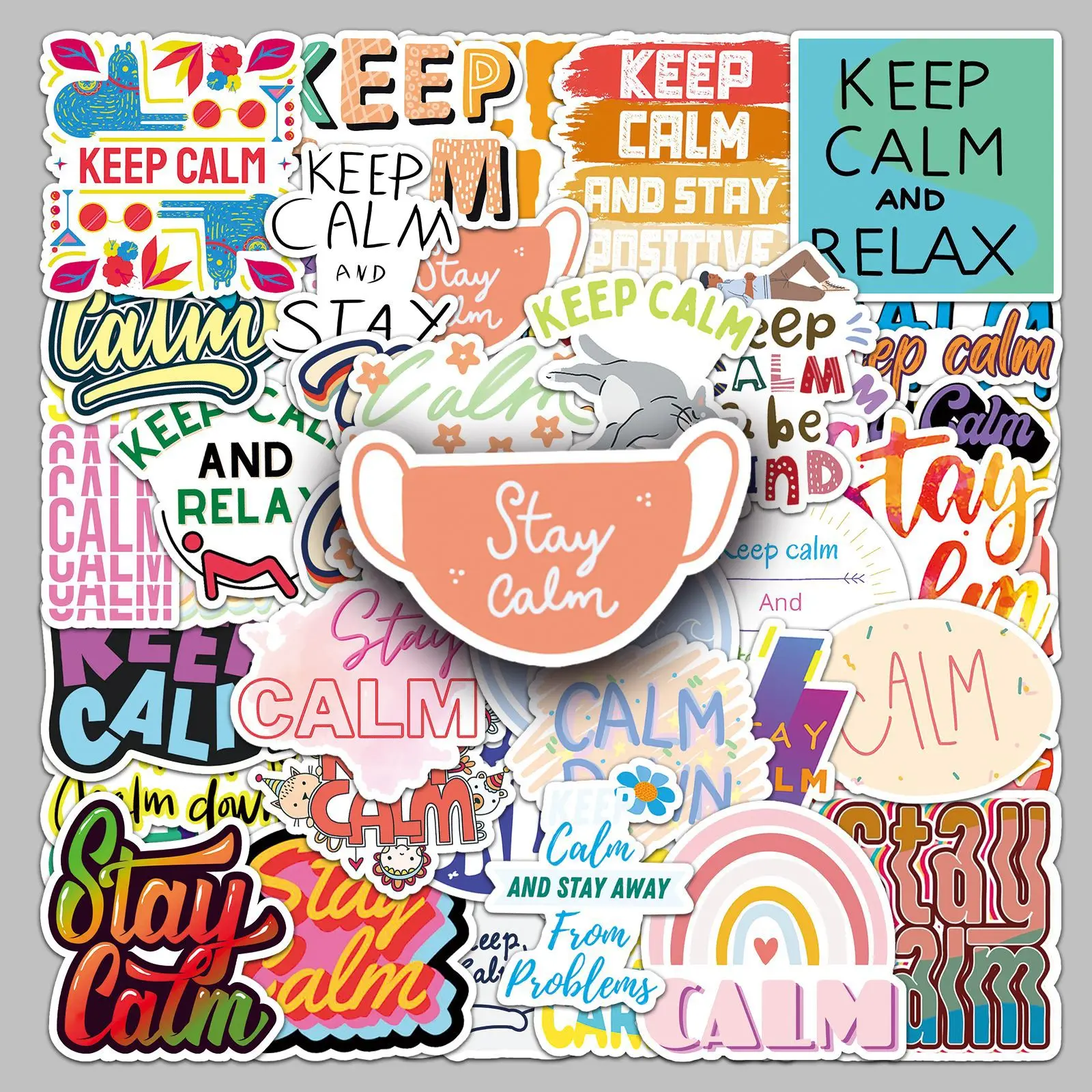 50 Keep Calm Stickers Positive Energy Inspirational English Short Sentences Waterproof Decorative Handbook Kuka Water Cup Stickers
50 Keep Calm Stickers Positive Energy Inspirational English Short Sentences Waterproof Decorative Handbook Kuka Water Cup Stickers