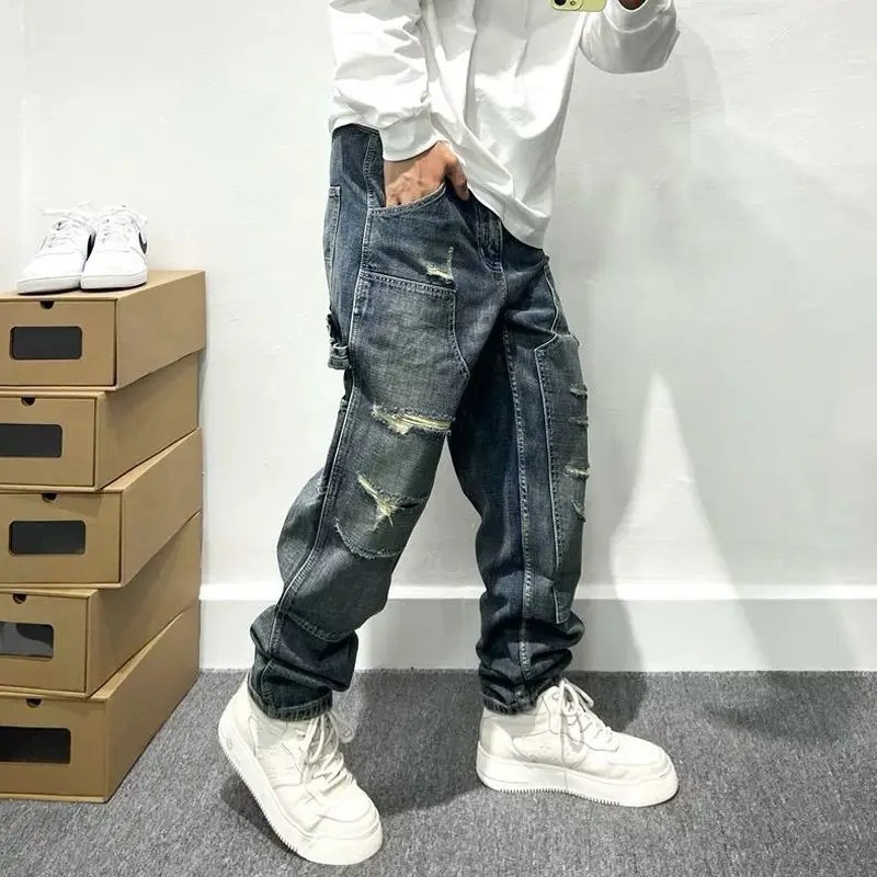 New High Quality Ripped Patch Baggy Jeans Korean Fashion Loose Men'S Clothing Streetwear Denim Cargo Men Pants Harajuku Trousers
New High Quality Ripped Patch Baggy Jeans Korean Fashion Loose Men'S Clothing Streetwear Denim Cargo Men Pants Harajuku Trousers