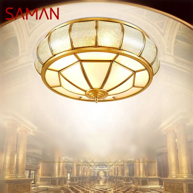 SAMAN Modern Copper Ceiling Lamp Vintage Creative Light Luxury Brass LED Fixtures Decor For Home Living Dining Room
SAMAN Modern Copper Ceiling Lamp Vintage Creative Light Luxury Brass LED Fixtures Decor For Home Living Dining Room