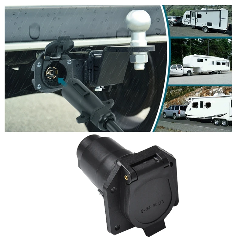 7 Pin RV Blade Trailer Socket Trailer Wiring Harness Connector Heavy Duty 7 Way Vehicle Side Trailer Socket For Trailer
7 Pin RV Blade Trailer Socket Trailer Wiring Harness Connector Heavy Duty 7 Way Vehicle Side Trailer Socket For Trailer