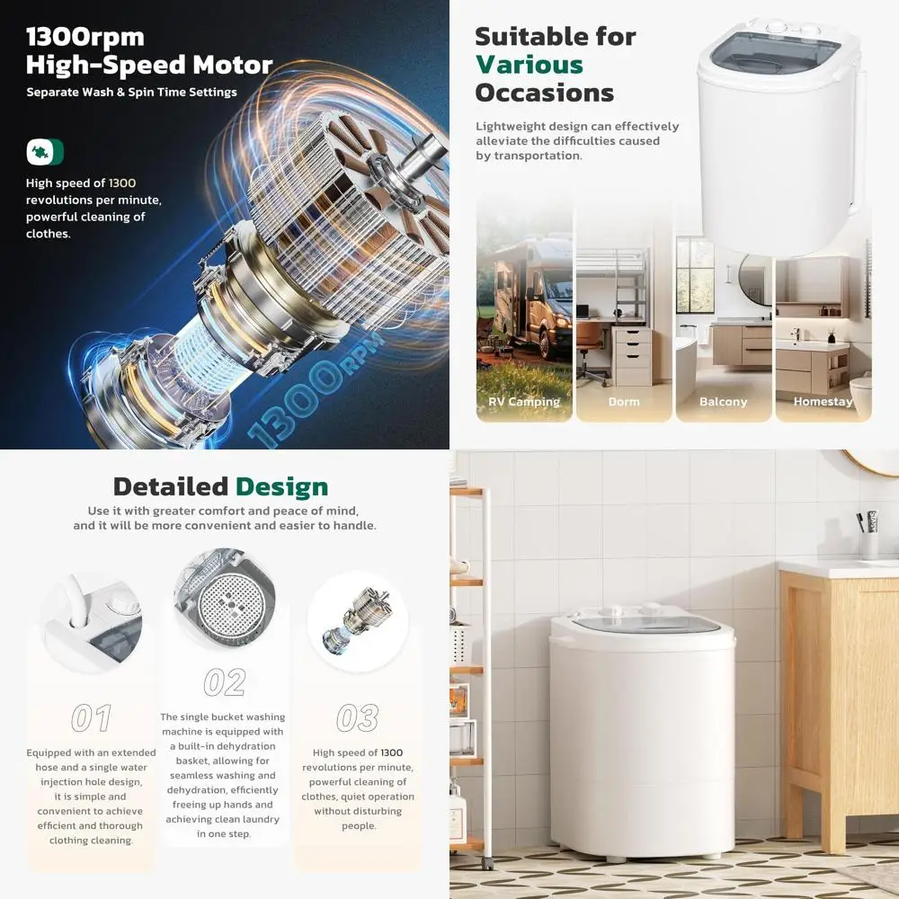 Компактная стиральная машина с одной загрузкой, 6,6 фунтов, с корзиной для отжима, полуавтоматическая, для небольших помещений, идеально подходит для общежитий, автодомов и дома (серая)
Компактная стиральная машина с одной загрузкой, 6,6 фунтов, с корзиной для отжима, полуавтоматическая, для небольших помещений, идеально подходит для общежитий, автодомов и дома (серая)