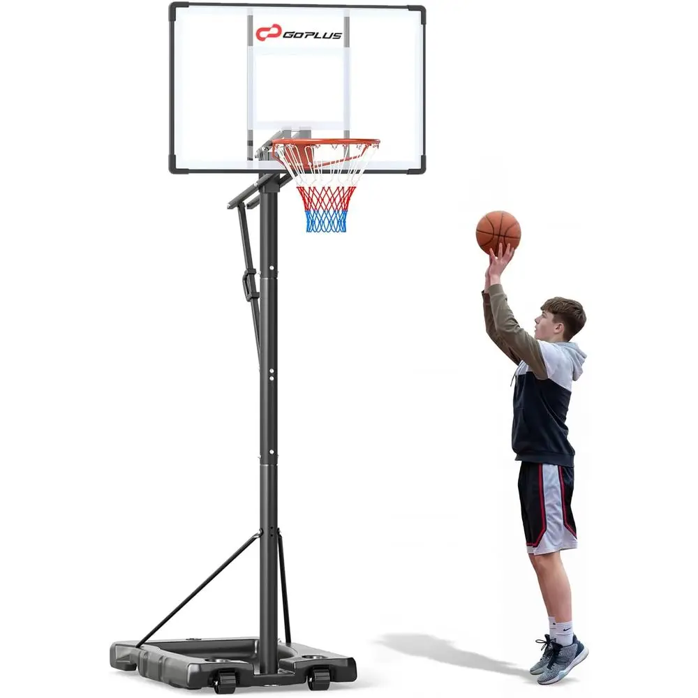 Adjustable Outdoor Basketball Hoop System with Shatterproof Backboard and Shock-Absorbing Rim for Adults
Adjustable Outdoor Basketball Hoop System with Shatterproof Backboard and Shock-Absorbing Rim for Adults