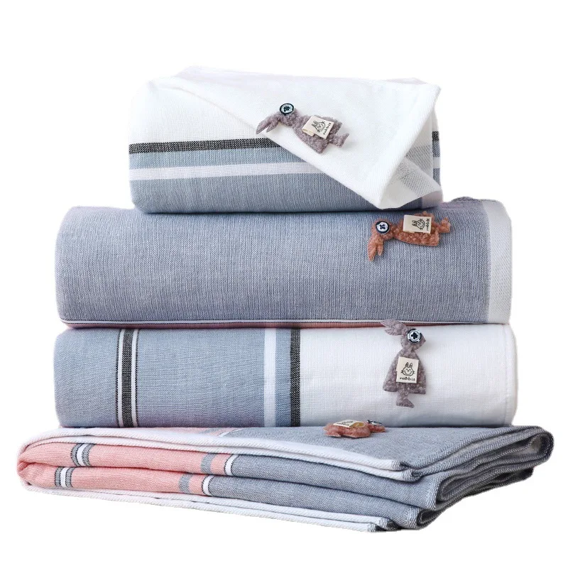Stripes Bath Towel Set Bathroom Cotton 100 70*140 34*76 for Women Men Adults Children
Stripes Bath Towel Set Bathroom Cotton 100 70*140 34*76 for Women Men Adults Children