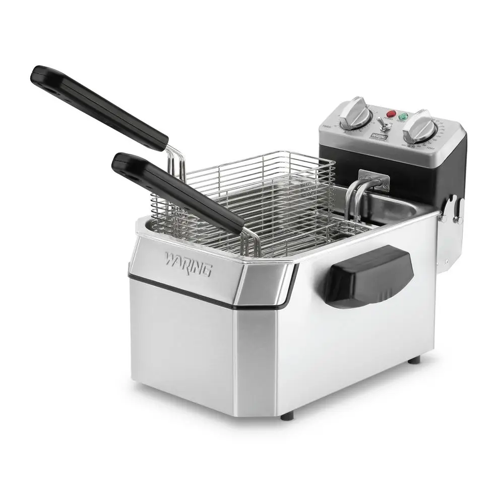 Commercial WDF1000 Heavy Duty 10 lb. Single Basket Deep Fryer , Includes 3 Fry Baskets amp NightCover1800W, 120V, 515 Plug,Silv
Commercial WDF1000 Heavy Duty 10 lb. Single Basket Deep Fryer , Includes 3 Fry Baskets amp NightCover1800W, 120V, 515 Plug,Silv