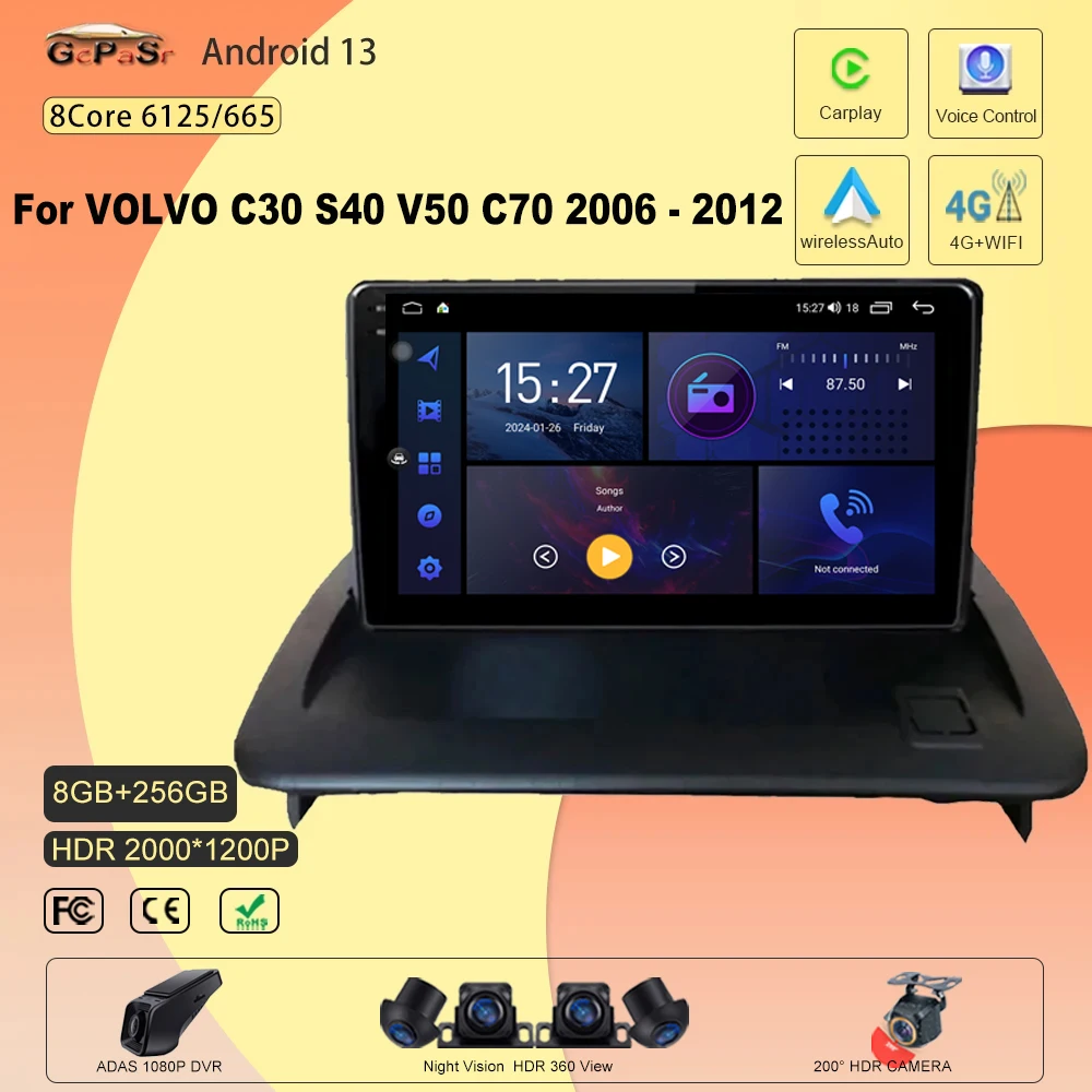 Android 13 для VOLVO C30 S40 V50 C70 2006 - 2012 автомобильное радио мультимедийный видеоплеер Навигация стерео GPS DSP 2 din dvd
Android 13 для VOLVO C30 S40 V50 C70 2006 - 2012 автомобильное радио мультимедийный видеоплеер Навигация стерео GPS DSP 2 din dvd
