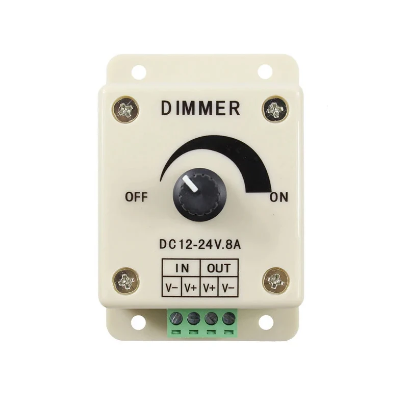 White LED Dimmer DC 12V 24V 8A Adjustable Brightness Controller Switch Lamp Bulb Strip Driver Single Color Light Power Supply
White LED Dimmer DC 12V 24V 8A Adjustable Brightness Controller Switch Lamp Bulb Strip Driver Single Color Light Power Supply