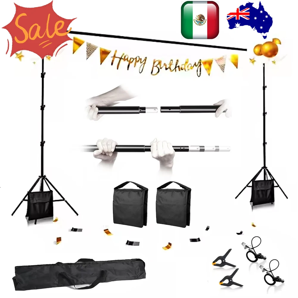SH 2.6m*3m Suit Adjustable Backdrop Stand for Photography Wedding Photo Studio Backdrop Video Background Frame
SH 2.6m*3m Suit Adjustable Backdrop Stand for Photography Wedding Photo Studio Backdrop Video Background Frame