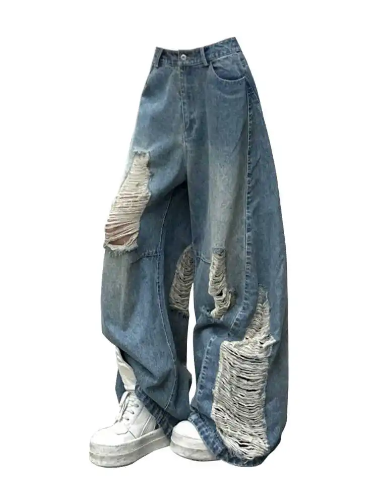 Wome Y2k Ripped Jeans Vintage Harajuku Baggy Hip Hop Boyfriend Jean Pants Japanese 2000s Style Blue Denim Trousers Clothes 2025
Wome Y2k Ripped Jeans Vintage Harajuku Baggy Hip Hop Boyfriend Jean Pants Japanese 2000s Style Blue Denim Trousers Clothes 2025