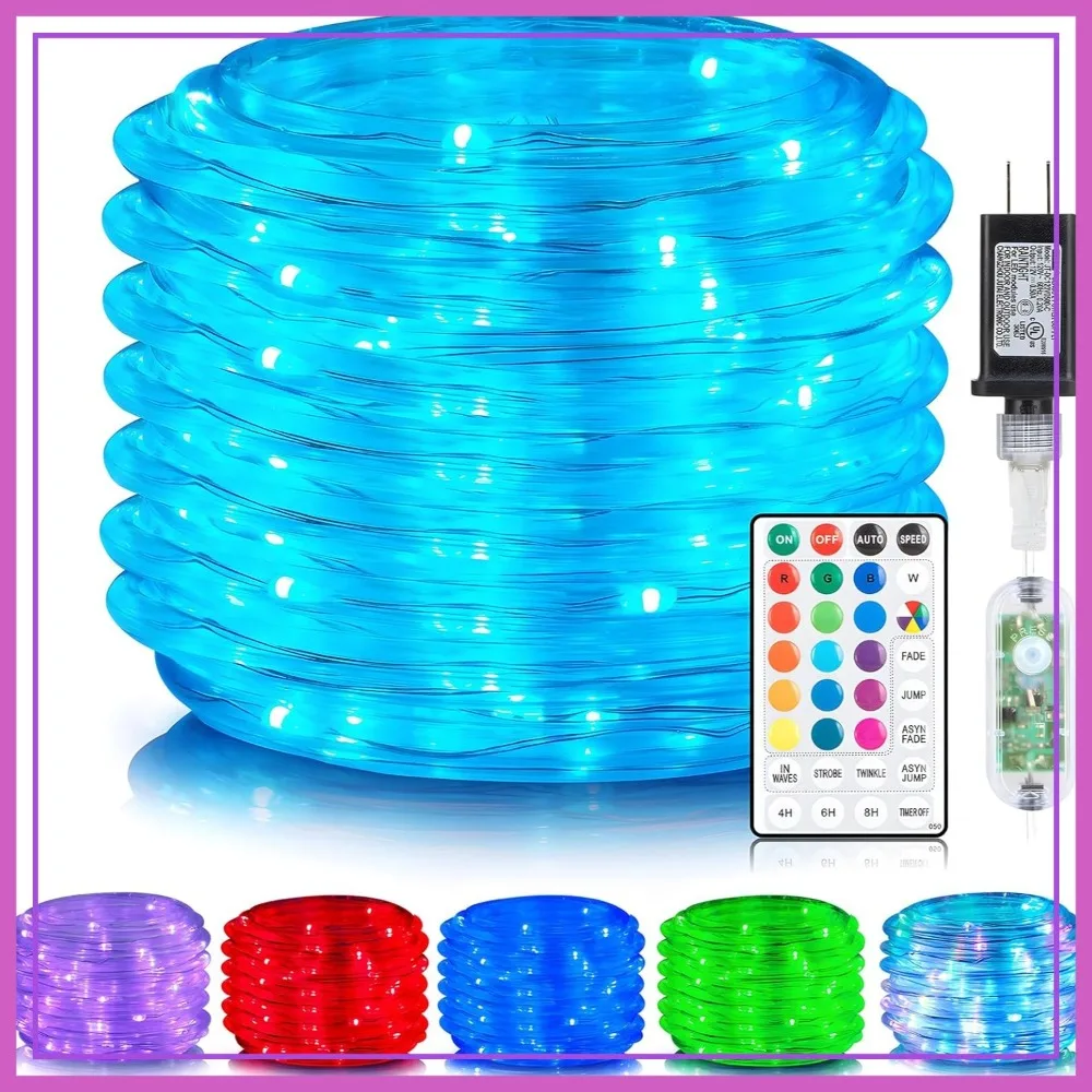 66ft 200 LED Rope Lights Outdoor, Waterproof 16 Colors Changing String Lights Plug in with Remote Control for Bedroom Garden Party Decor
66ft 200 LED Rope Lights Outdoor, Waterproof 16 Colors Changing String Lights Plug in with Remote Control for Bedroom Garden Party Decor