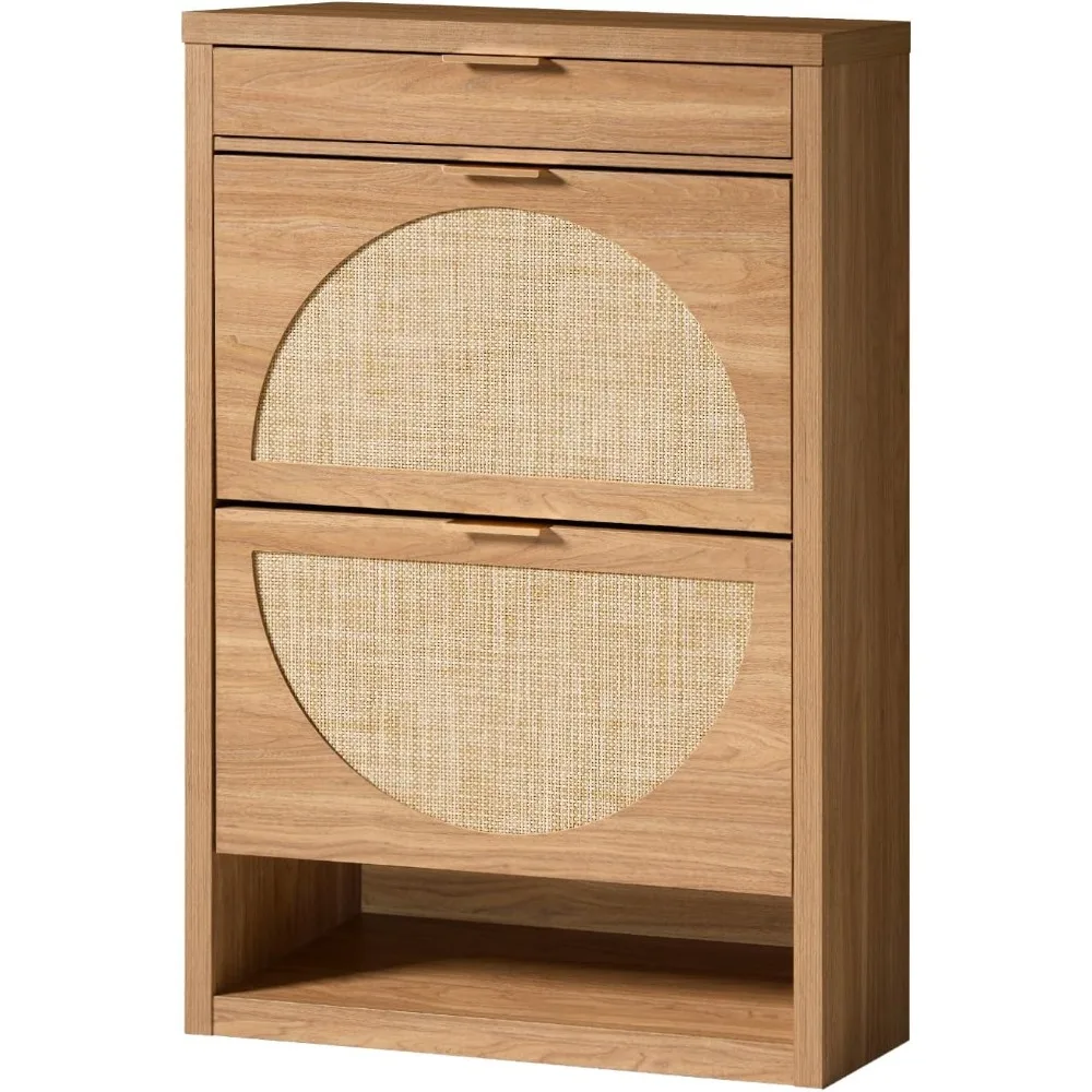 Shoe Cabinet, Shoe Storage Cabinet for Entryway, Rattan Shoe Organizer with Flip Drawers, Narrow Silm Thin Hidden
Shoe Cabinet, Shoe Storage Cabinet for Entryway, Rattan Shoe Organizer with Flip Drawers, Narrow Silm Thin Hidden