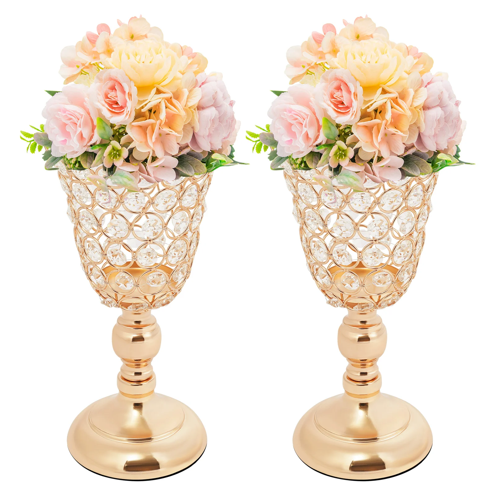 Crystal Wedding Flower Stand with K9 Crystal and Iron Base, Elegant Trumpet Shape, Gold/Silver Color, Perfect for Wedding Table
Crystal Wedding Flower Stand with K9 Crystal and Iron Base, Elegant Trumpet Shape, Gold/Silver Color, Perfect for Wedding Table
