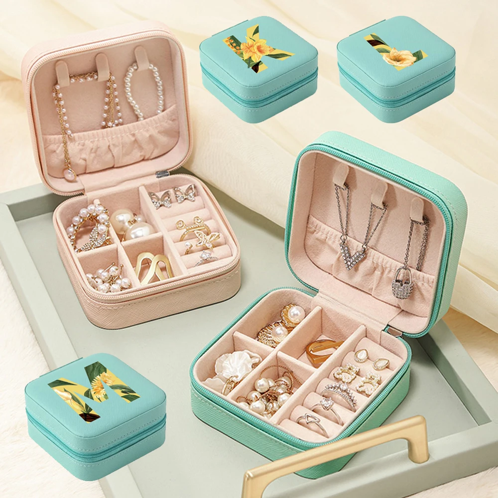 Jewelry Organizer Display Travel Jewelry Zipper Case Boxes Earrings Necklace Ring Portable Jewelry Box Storage Floral Letter
Jewelry Organizer Display Travel Jewelry Zipper Case Boxes Earrings Necklace Ring Portable Jewelry Box Storage Floral Letter