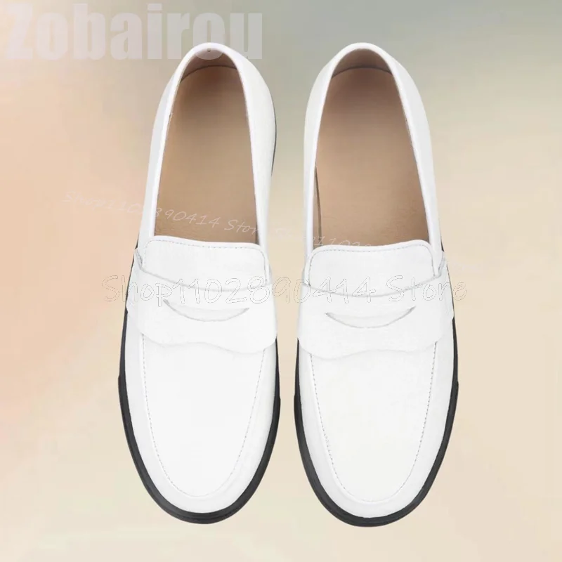 White Sewing Design Black Sole Men Loafers Fashion Slip On Men Shoes Luxury Handmade Party Feast Banquet Dating Men Casual Shoes
White Sewing Design Black Sole Men Loafers Fashion Slip On Men Shoes Luxury Handmade Party Feast Banquet Dating Men Casual Shoes
