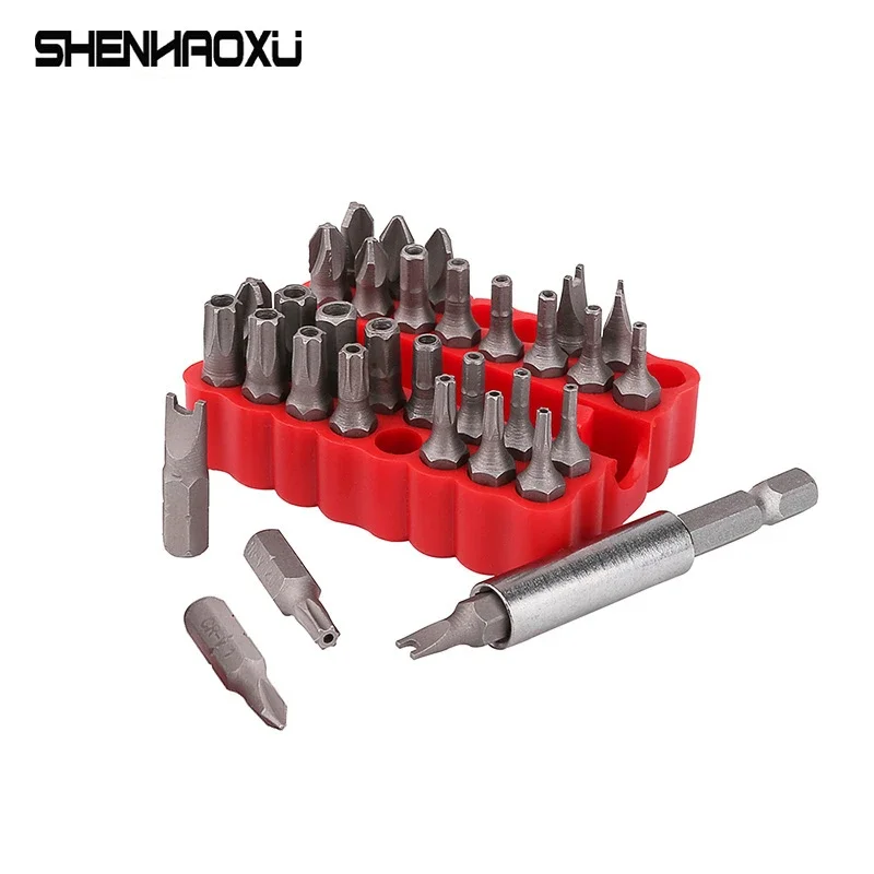 33pcs Security Tamper Proof Bit Spanner Tri Wing Torx Hex Star Spanner Screwdrive Magnetic Bit Holder Screw Driver Bits
33pcs Security Tamper Proof Bit Spanner Tri Wing Torx Hex Star Spanner Screwdrive Magnetic Bit Holder Screw Driver Bits