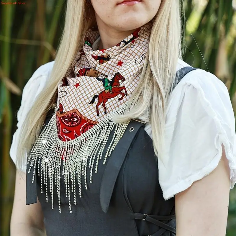 Q5WE Elegant Women's Rhinestones Tassels Headscarf Perfect For Fashion Club Occasions Photo Props
Q5WE Elegant Women's Rhinestones Tassels Headscarf Perfect For Fashion Club Occasions Photo Props