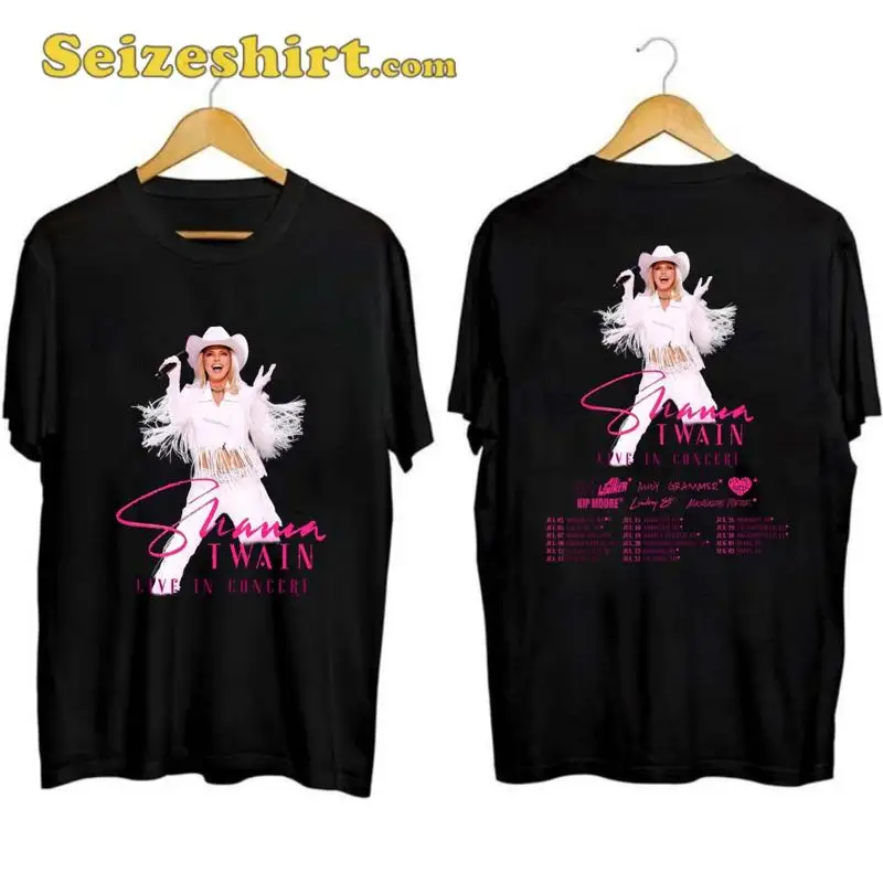 Shania Twain Tour 2025 Graphic tee Gif For Fan T-Shirt
Shania Twain Tour 2025 Graphic tee Gif For Fan T-Shirt