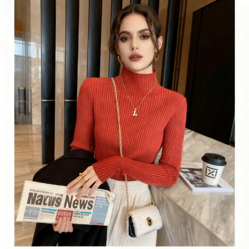 2025 New Arrival Cozy Solid Color Mock Neck Pullover Snug Sweater Casual Slim Long-sleeved Women's Sweater
2025 New Arrival Cozy Solid Color Mock Neck Pullover Snug Sweater Casual Slim Long-sleeved Women's Sweater