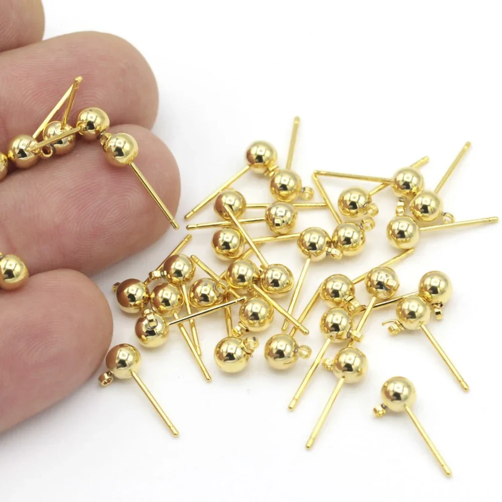 10Pcs/Lot 18K Gold Plated Copper Post Earring Stud Pin Part Findings Connectors For DIY Earrings Jewelry Making Accessories
10Pcs/Lot 18K Gold Plated Copper Post Earring Stud Pin Part Findings Connectors For DIY Earrings Jewelry Making Accessories